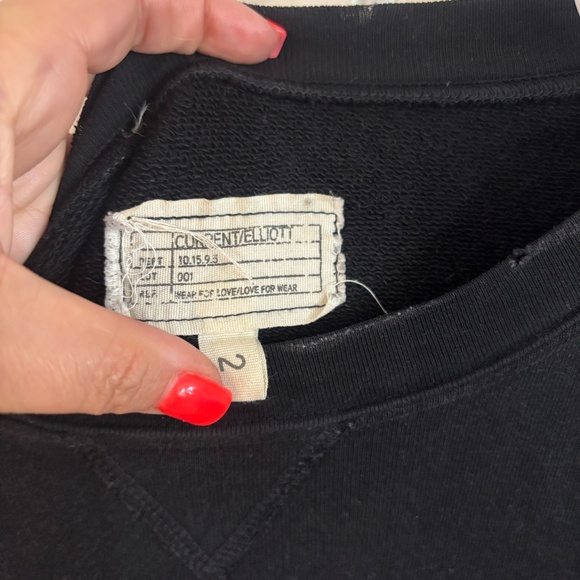 Current/Elliot sweatshirt black - holes are apart of the designe - Picture 2 of 4